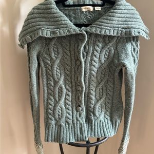 Anthropologie sleeping on snow cable knit sweater M